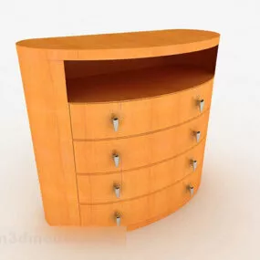 Yellow Bedside Table 3d model