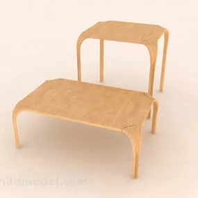 Brown Dining Table 3d model