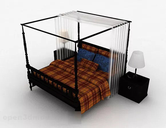 Poster Double Bed Design 3d model Poster Double Bed Design 3d model