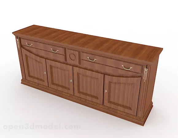 Yellow Brown Entrance Cabinet 3d model Yellow Brown Entrance Cabinet 3d model