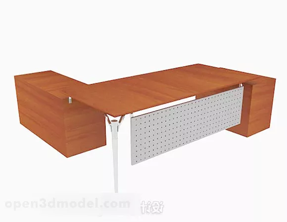 Yellow Brown Wooden Simple Desk 3d model Yellow Brown Wooden Simple Desk 3d model
