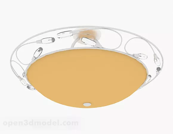 Yellow Ceiling Lamp 3d model Yellow Ceiling Lamp 3d model