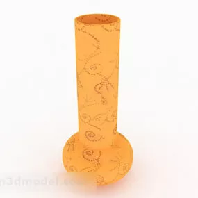 Yellow Ceramic Vase 3d model