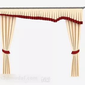 Yellow Curtain Design 3d model