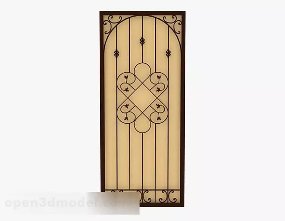 Yellow Decorative Partition 3d model Yellow Decorative Partition 3d model