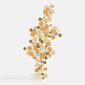 Yellow Decorative Wall Painted 3d model
