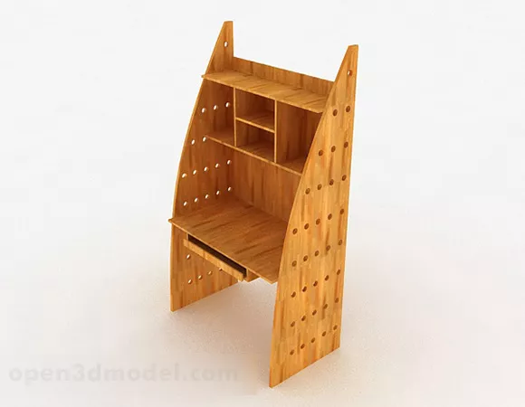 Yellow Desk Cabinet 3d model Yellow Desk Cabinet 3d model