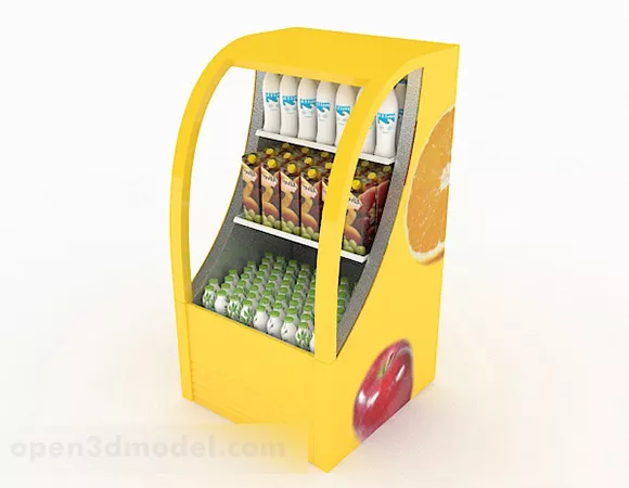 Commercial Booth With Control Button 3d model
