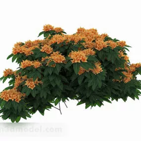 Yellow Flower Plant Flower 3d model