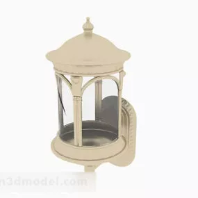 Yellow Garden Lamp 3d model