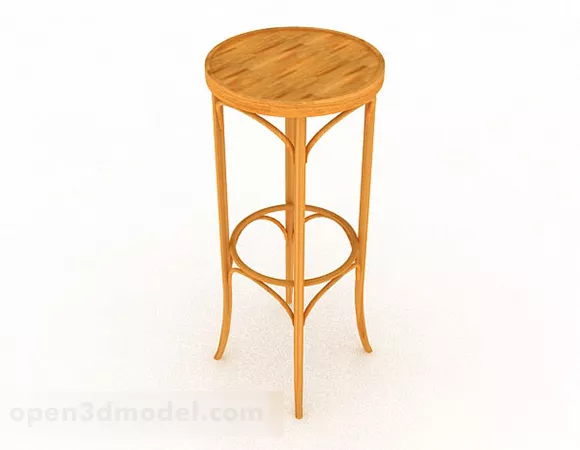 Yellow High Stool 3d model Yellow High Stool 3d model