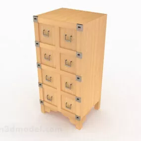 Yellow Home Cabinet 3d model