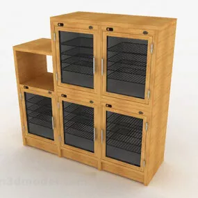 Yellow Home Cabinet Combination 3d model