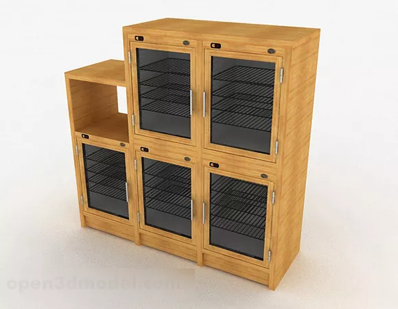 Yellow Home Cabinet Combination 3d model Yellow Home Cabinet Combination 3d model