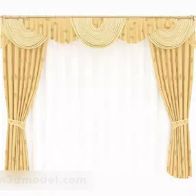 Yellow Home Flower Curtain 3d model