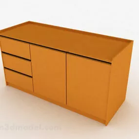Yellow Home Porch Cabinet 3d model