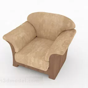 Yellow Home Single Sofa Furniture 3d model