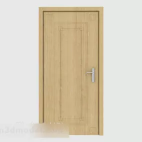 Yellow Home Solid Wood Door Structure 3d model
