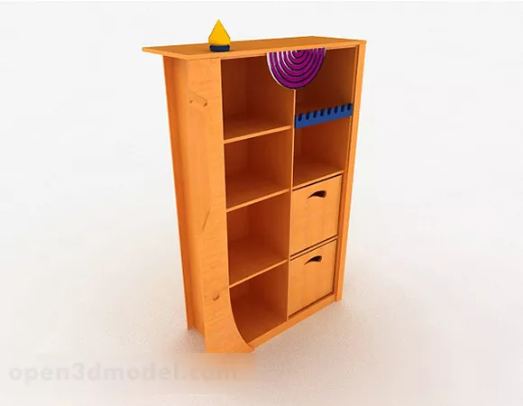 Yellow Home Storage Cabinet 3d model Yellow Home Storage Cabinet 3d model