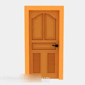 Yellow Home Wooden Door 3d model
