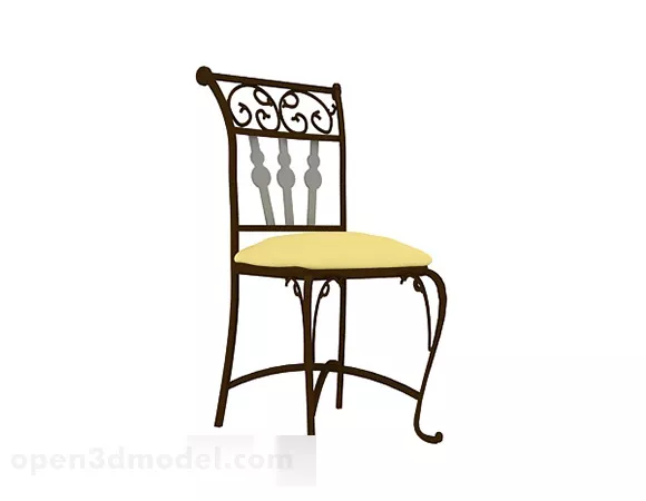 Yellow Iron Home Chair 3d model Yellow Iron Home Chair 3d model