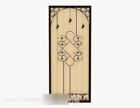 Chinese Partition Rectangle Line Shape 3d model