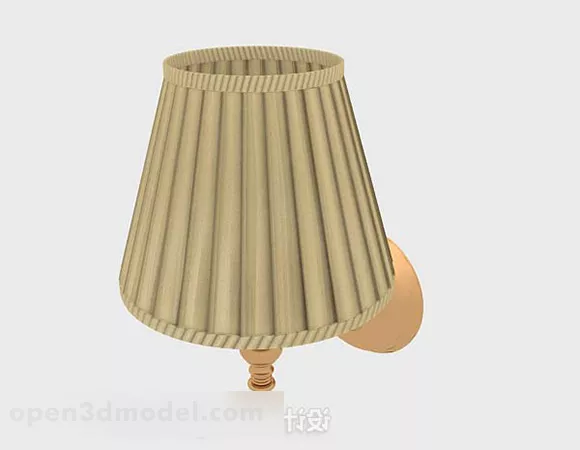 Yellow Lampshade Wall Lamp 3d model Yellow Lampshade Wall Lamp 3d model