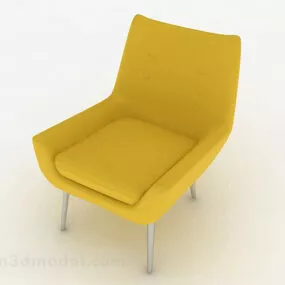 Yellow Leisure Chair 3d model