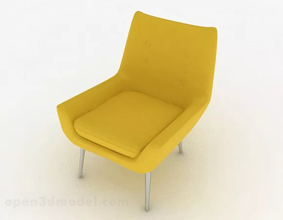 Yellow Leisure Chair 3d model Yellow Leisure Chair 3d model