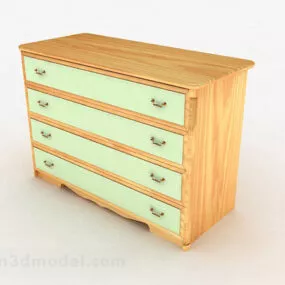 Yellow Locker Furniture Design 3d model