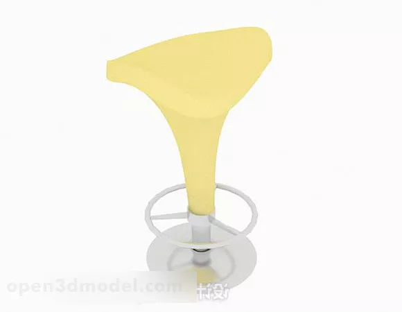 Yellow Minimalist Bar Stool 3d model Yellow Minimalist Bar Stool 3d model