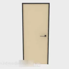 Yellow Wood Minimalist Door 3d model