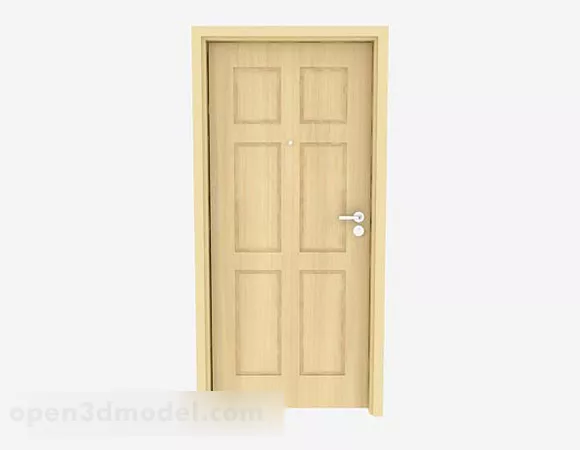 Yellow Minimalist Home Wooden Door 3d model Yellow Minimalist Home Wooden Door 3d model