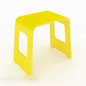 Yellow Minimalist Lounge Chair Furniture 3d model