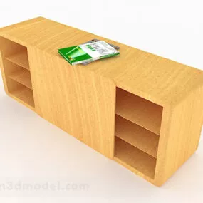 Yellow Minimalist Tv Cabinet 3d model
