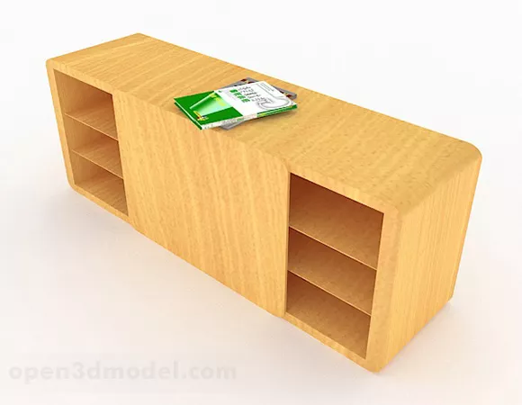 Yellow Minimalist Tv Cabinet 3d model Yellow Minimalist Tv Cabinet 3d model
