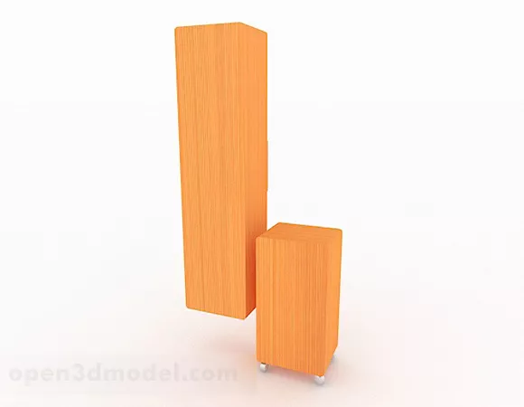 Yellow Minimalist Wardrobe 3d model Yellow Minimalist Wardrobe 3d model