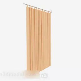 Yellow Minimalistic Curtain 3d model
