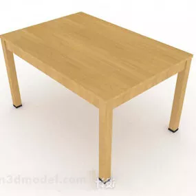 Yellow Minimalist Dining Table 3d model