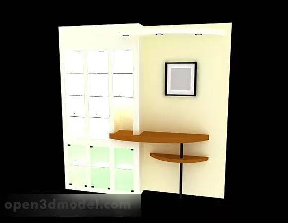 Chinese Partition Rectangle Line Shape 3d model