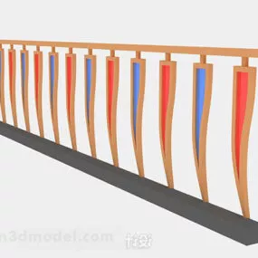 Yellow Personality Railing 3d model
