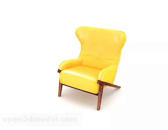 Yellow Color Single Sofa 3d model Yellow Color Single Sofa 3d model