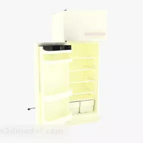 Yellow Color Refrigerator 3d model