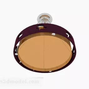 Yellow Round Chandelier 3d model