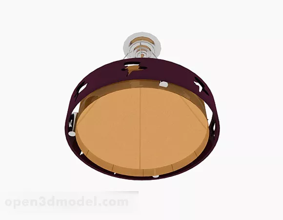 Yellow Round Chandelier 3d model Yellow Round Chandelier 3d model