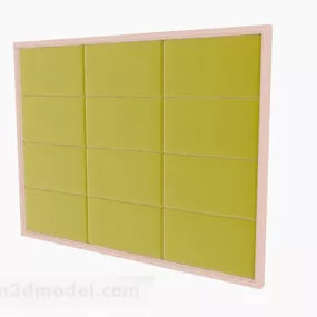 Yellow Simple Bedside Soft Bag 3d model