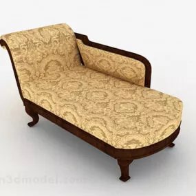 Yellow Sofa Lounge Chair Decor 3d model