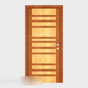 Yellow Solid Wood Door 3d model