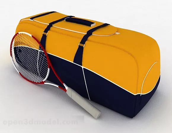 Yellow Sports Bag 3d model Yellow Sports Bag 3d model