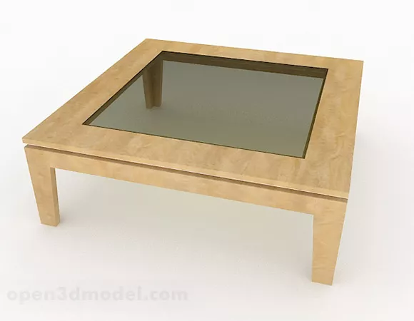Yellow Square Coffee Table Design 3d model Yellow Square Coffee Table Design 3d model